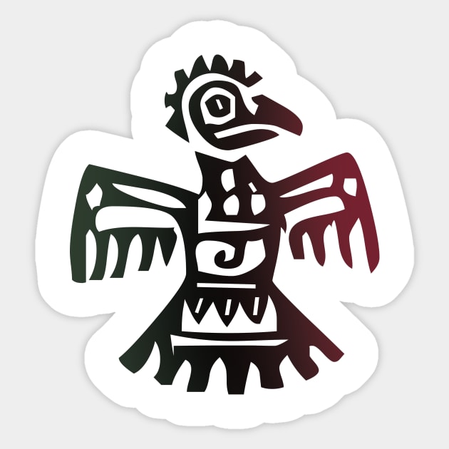 Aztec Bird Sticker by PsychicCat